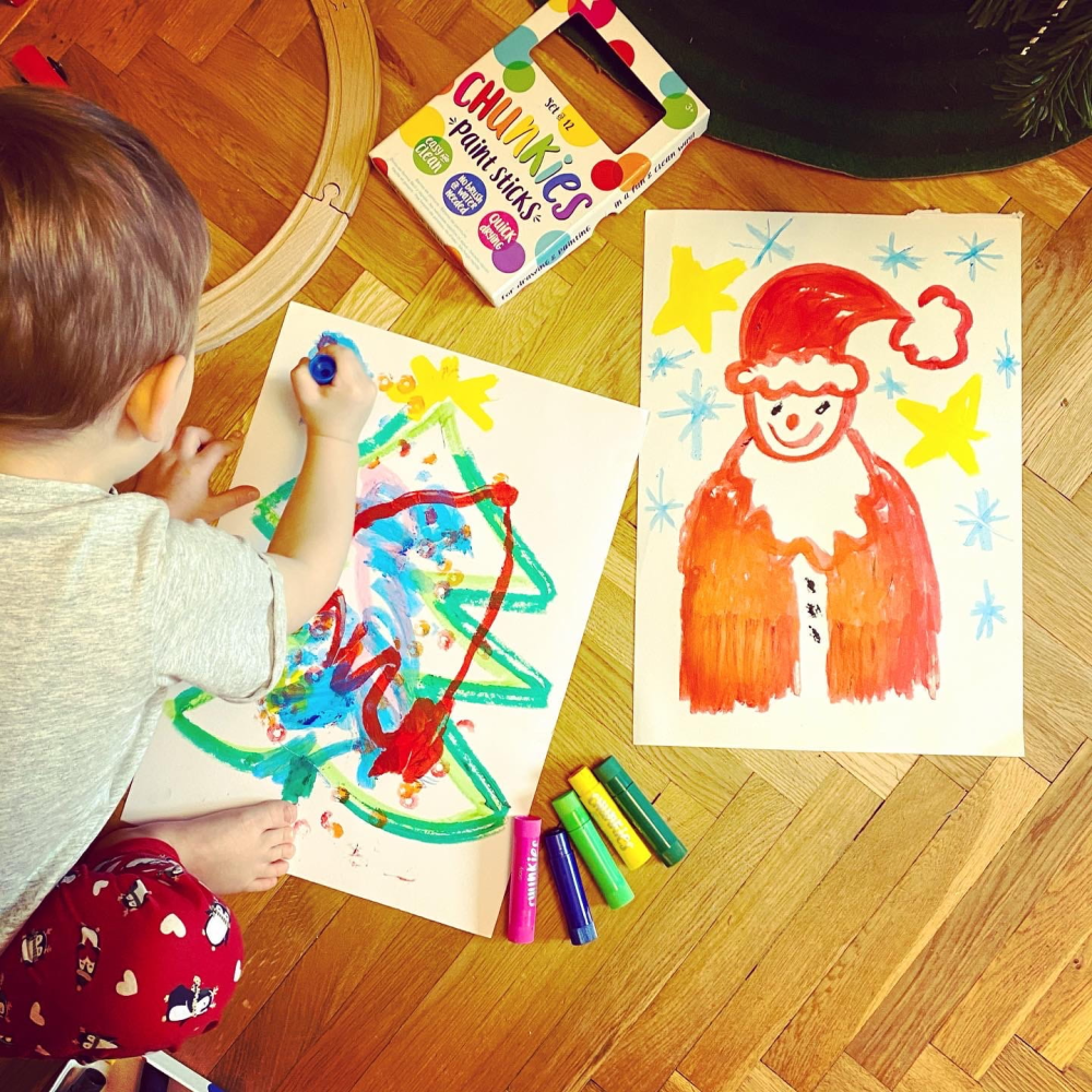 Creioane tempera solida Chunkies, 12 bucati [6]