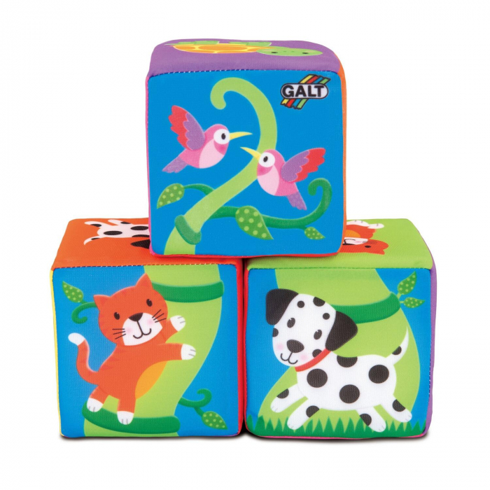 Cuburi amuzante cu animalute, Galt, 0-1 ani + [5]