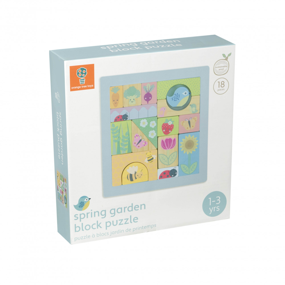 Cuburi de construit Gradina de primavara, Orange Tree Toys [4]