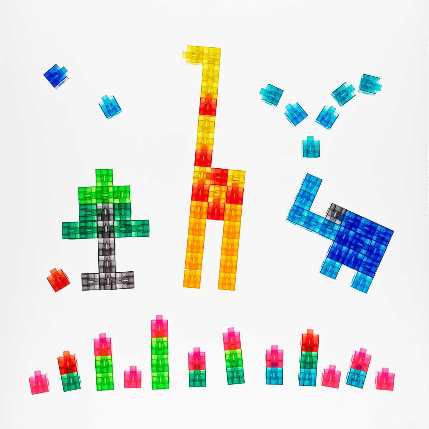 Cuburi interconectabile transparente Set 100 bucati [2]