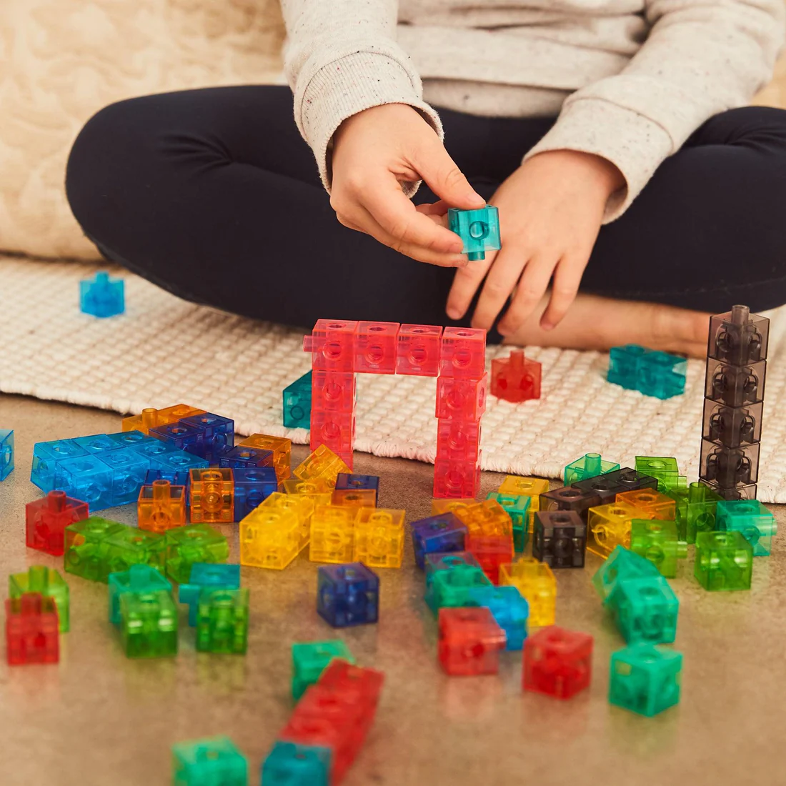 Cuburi interconectabile transparente Set 100 bucati [3]