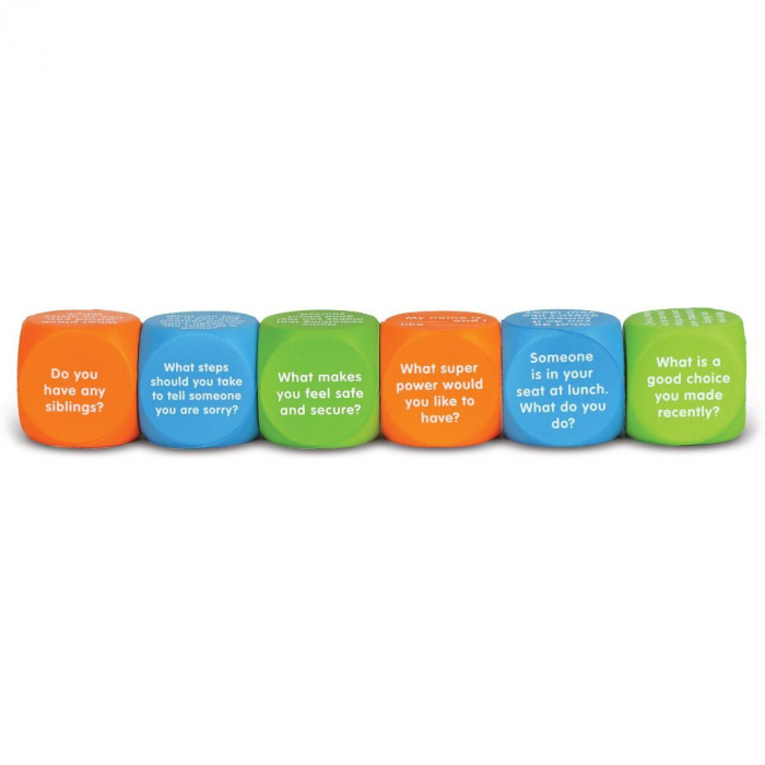Cuburi lemn pentru conversatii, Descoperim emotiile, Learning Resources, 4-5 ani + [3]