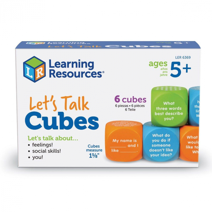 Cuburi lemn pentru conversatii, Descoperim emotiile, Learning Resources, 4-5 ani + [5]