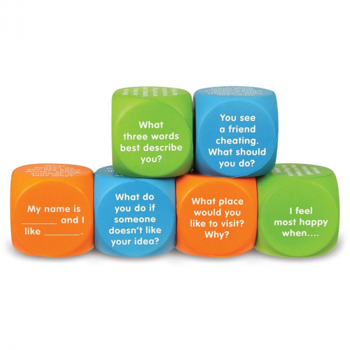 Cuburi lemn pentru conversatii, Descoperim emotiile, Learning Resources, 4-5 ani + [2]