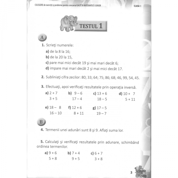Culegere de exercitii si probleme pentru concursul Gazeta Matematica junior 2017 - clasa a I-a, DPH, 8-9 ani + [2]