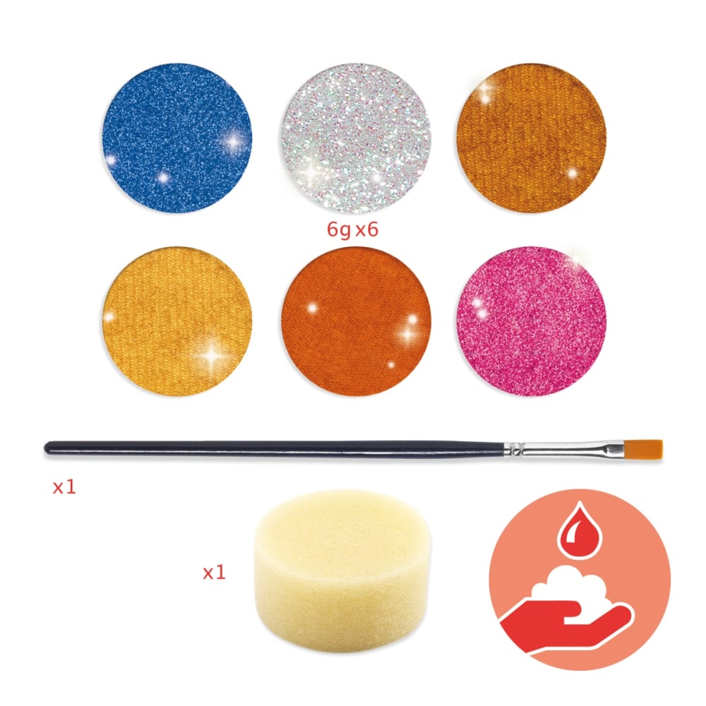 Culori make-up non alergice Djeco, metalic, 2-3 ani + [3]
