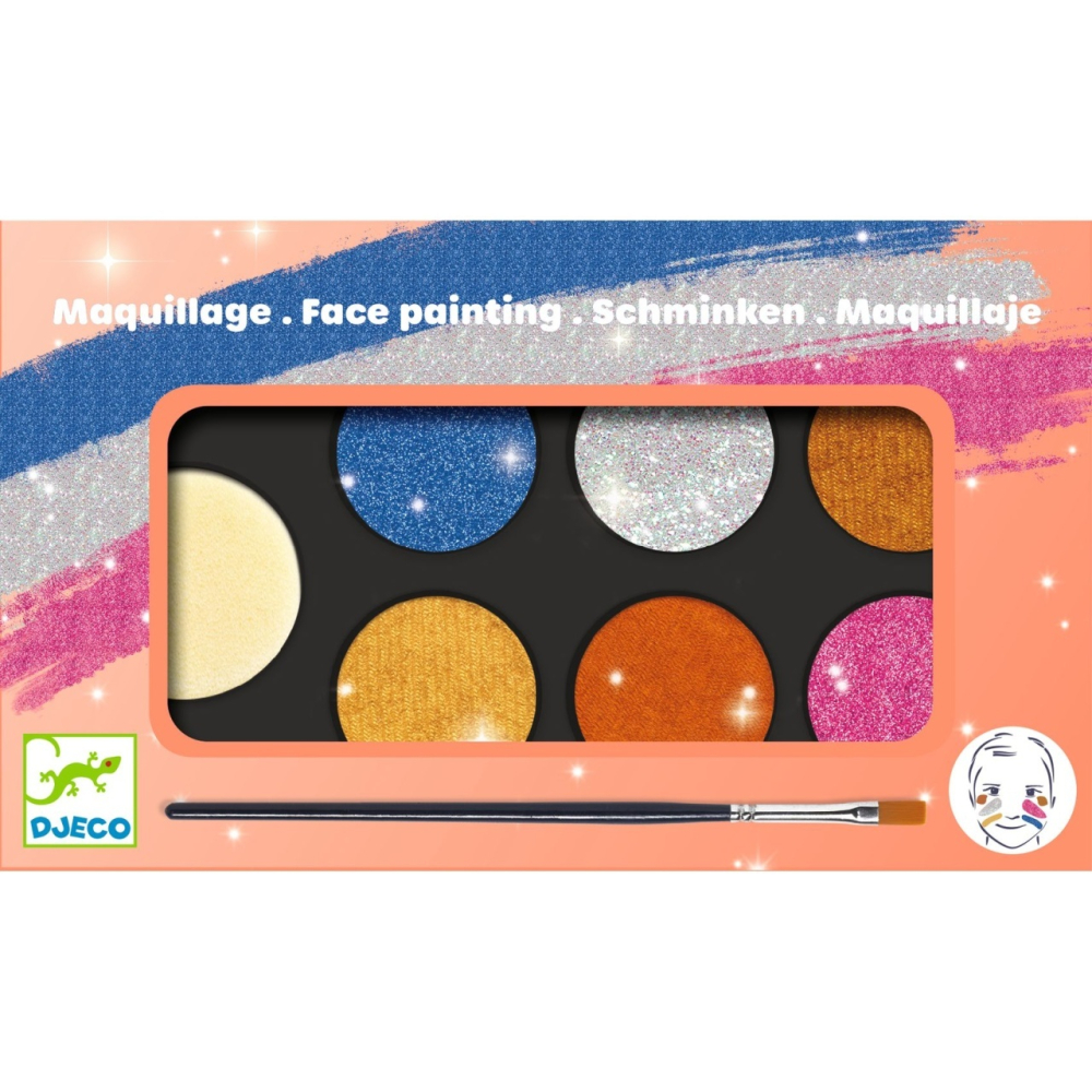 Culori make-up non alergice Djeco, metalic, 2-3 ani + [4]