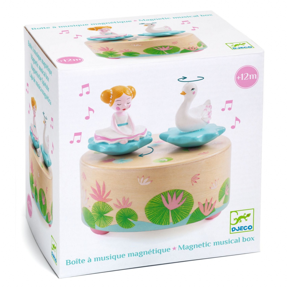 Cutie muzicala magnetica Balerina si lebada, Djeco, 12 luni+ [4]