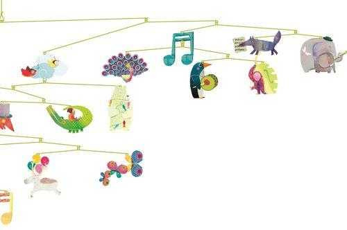 Decoratie mobila Animale vesele Djeco, 0-1 ani + [2]