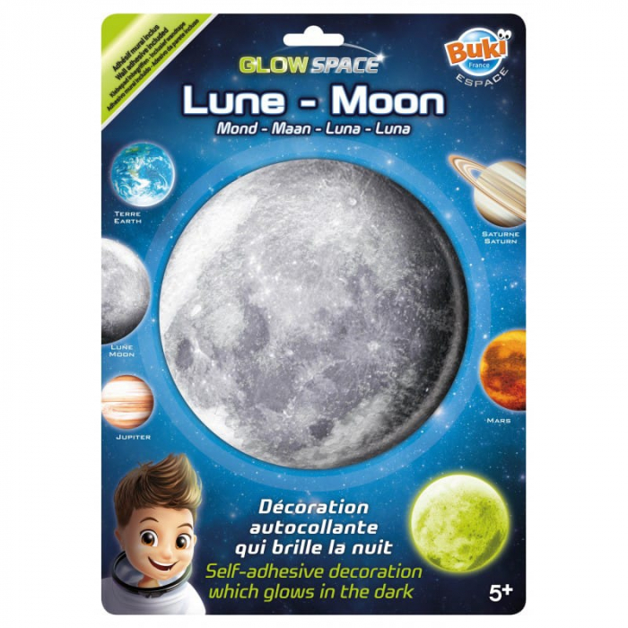 Decoratiuni de perete fosforescente - Luna, BUKI France, 4-5 ani + [2]