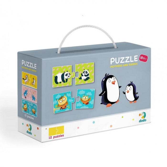 Duo Puzzle - Mama si puiul (2 piese), Dodo, 18 luni+ [2]