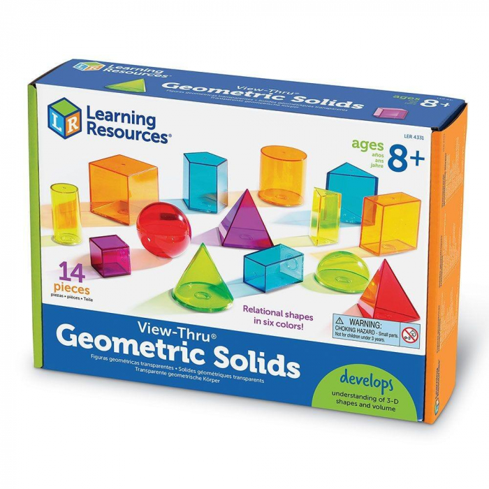 Forme geometrice colorate, Learning Resources, 8-9 ani + [4]