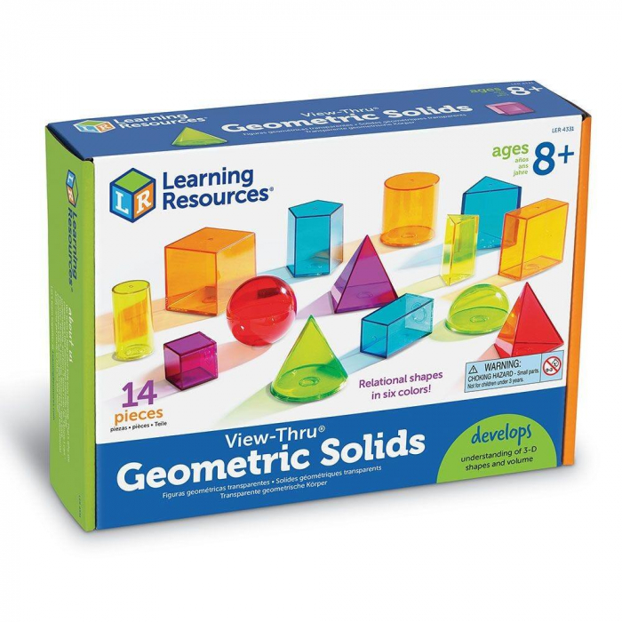 Forme geometrice colorate, Learning Resources, 8-9 ani + [5]
