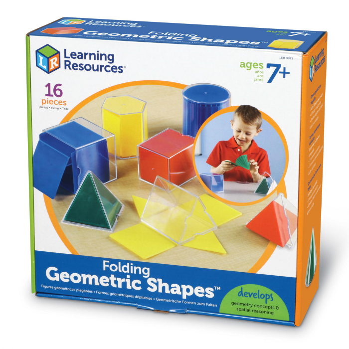 Forme geometrice pliante - 16 piese, Learning Resources, 7-11 ani [5]