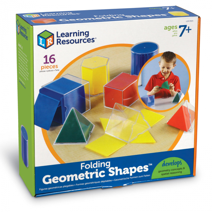 Forme geometrice pliante - 16 piese, Learning Resources, 7-11 ani [6]
