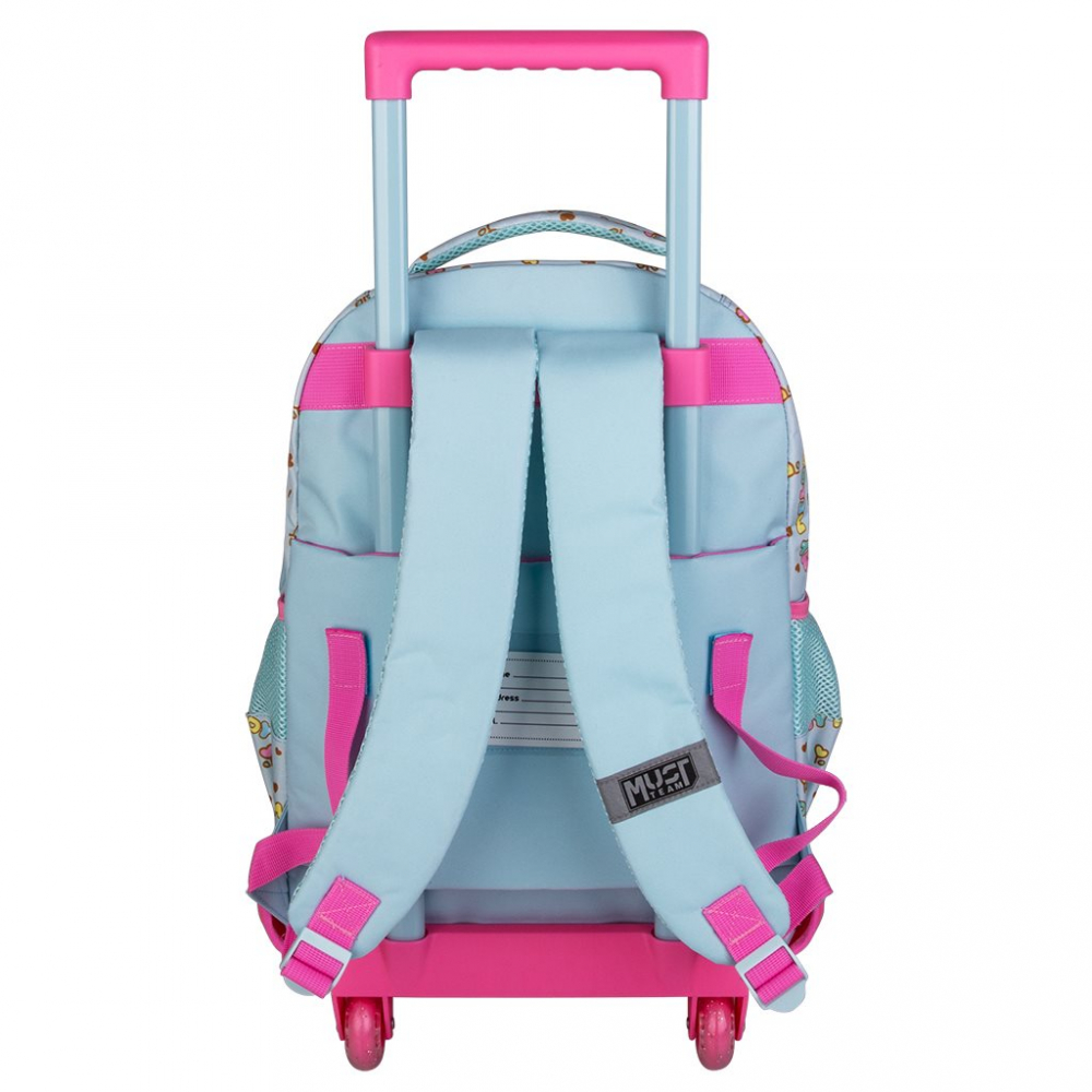 Ghiozdan scolar tip Troller, My Melody, 3 compartimente, 2 roti, 34x20x44 cm, MUST TEAM [2]