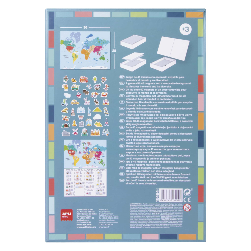 Harta Lumii magnetica, 40 piese, 28 x 36 cm [2]