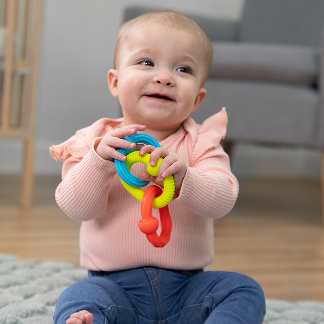 Inele senzoriale (set 3) din silicon cu efect pop pentru bebelusi [8]