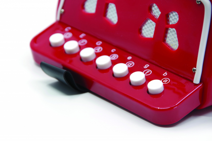 Instrument muzical acordeon rosu, Svoora, 5 ani+ [2]