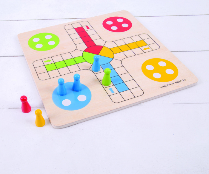Joc clasic din lemn - Nu te supara frate, BIGJIGS Toys, 2-3 ani + [3]