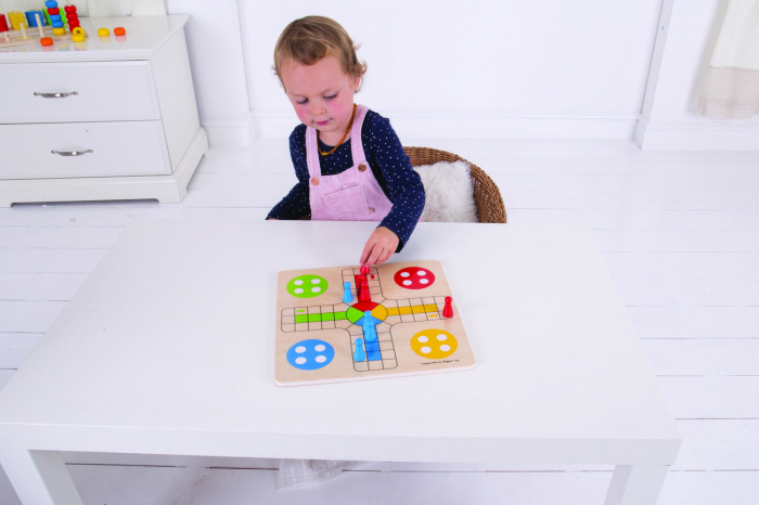 Joc clasic din lemn - Nu te supara frate, BIGJIGS Toys, 2-3 ani + [2]