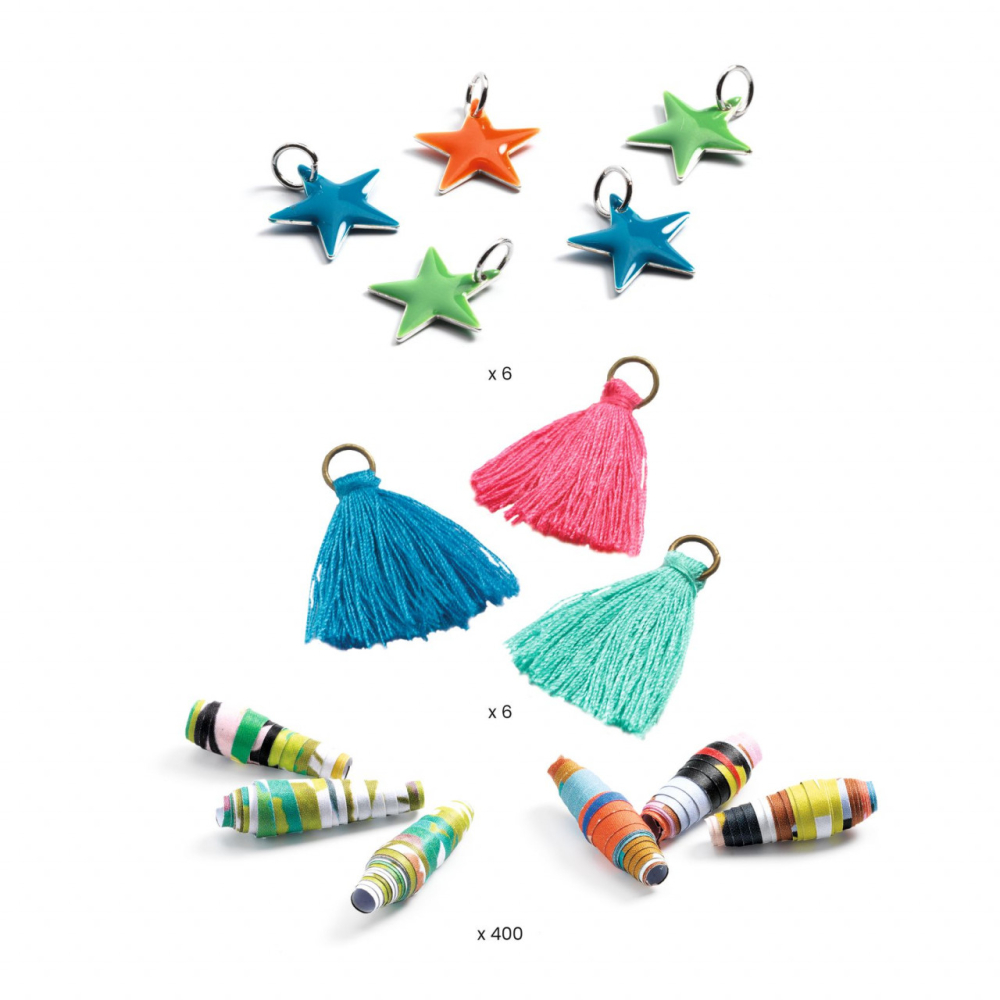 Joc creativ Atelier DIY de confectionat bratari cu margele din hartie, culori Pop [4]