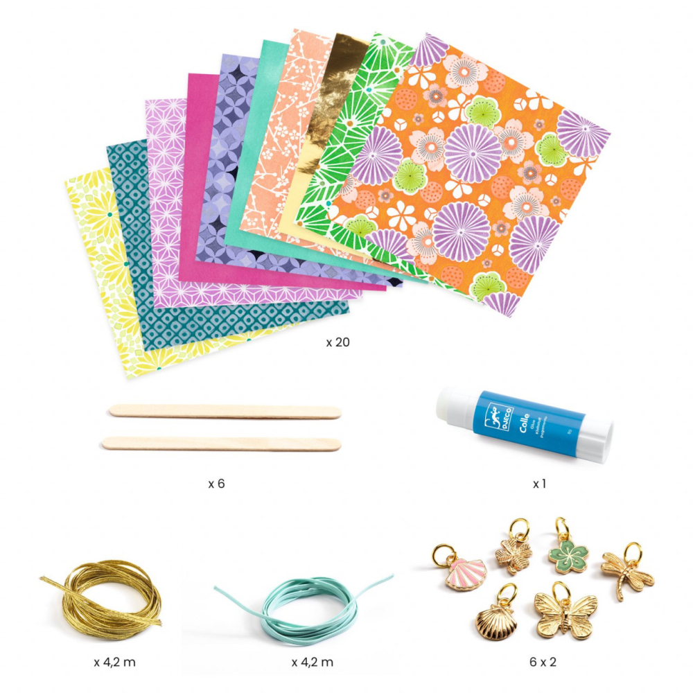 Joc creativ Atelier DIY de confectionat bratari cu margele din hartie, detalii aurii [3]
