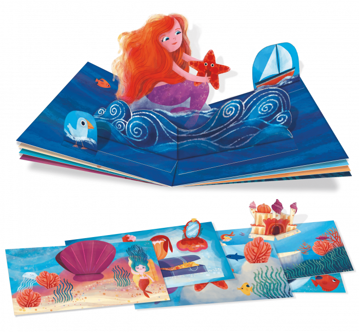 Joc creativ: Creeaza prima carte Pop-Up: Sirene, Ludattica, +5 ani [2]