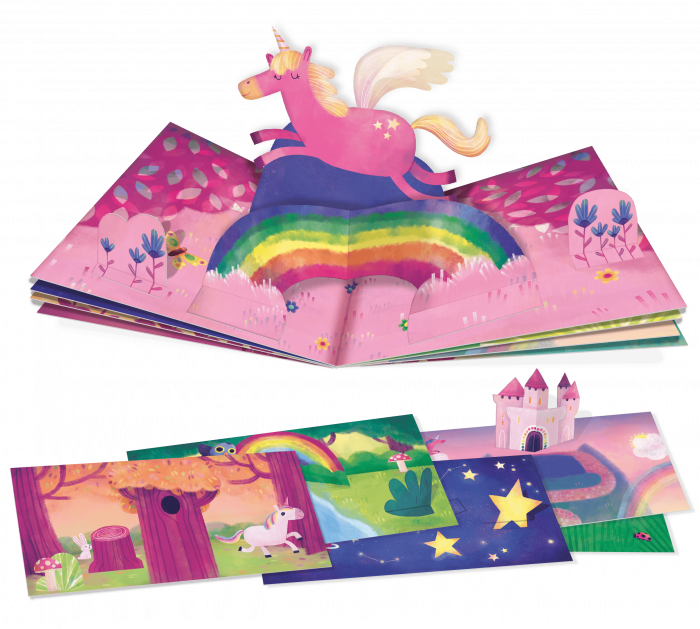 Joc creativ: Creeaza prima carte Pop-Up: Unicorni, Ludattica, +5 ani [2]