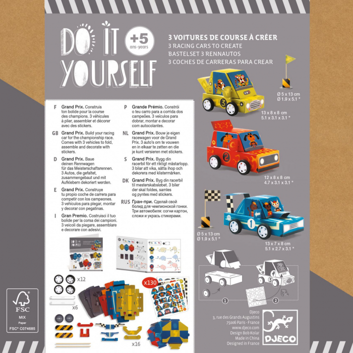 Joc creativ DIY Grand Prix, Djeco, 5 ani+ [4]