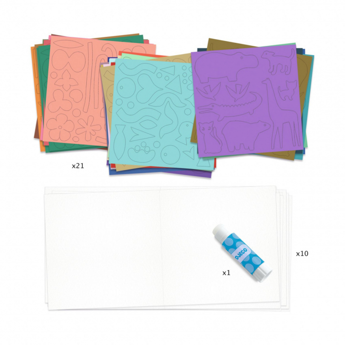 Joc creativ Little papers, Djeco, 3-6 ani [5]