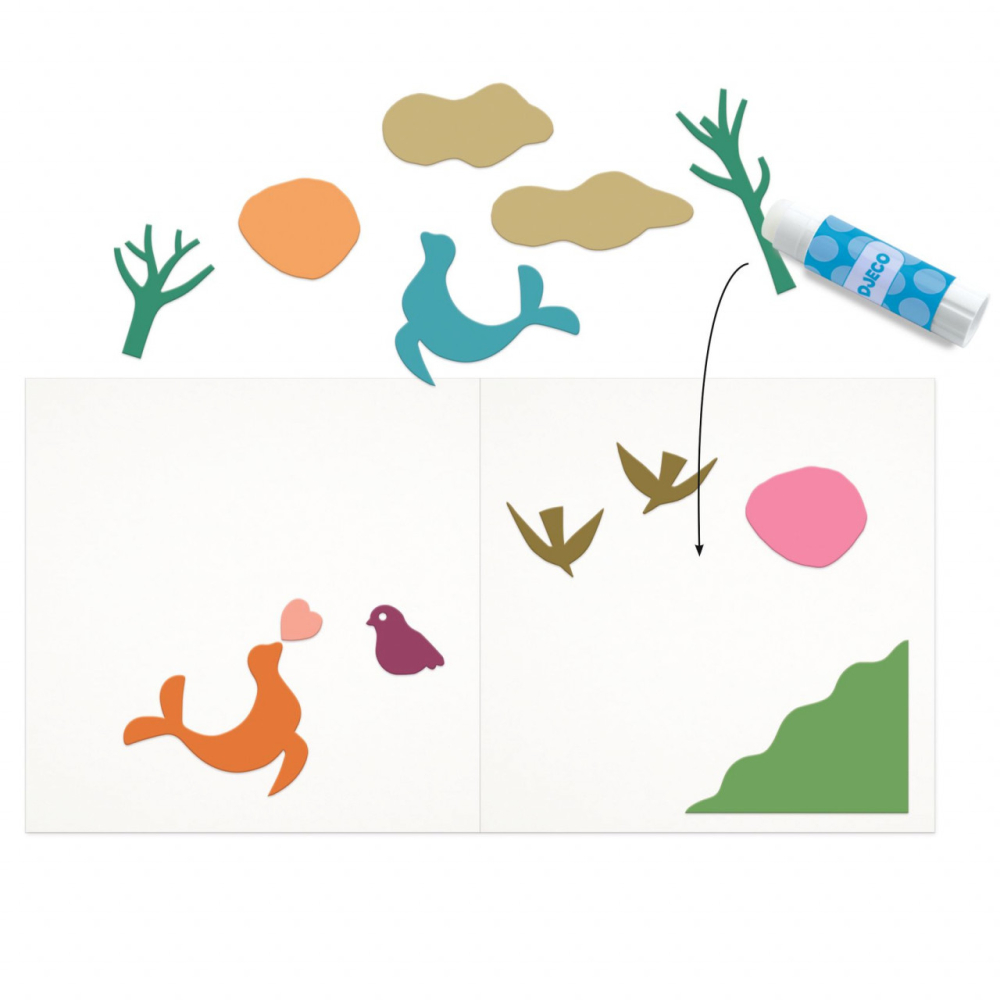 Joc creativ Little papers, Djeco, 3-6 ani [2]