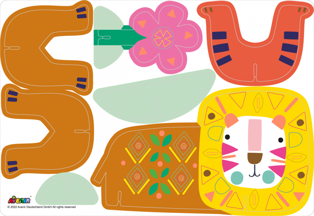 Joc creativ Stick N Play cu scene 3D si stickere repozitionabile - Animale Safari [7]