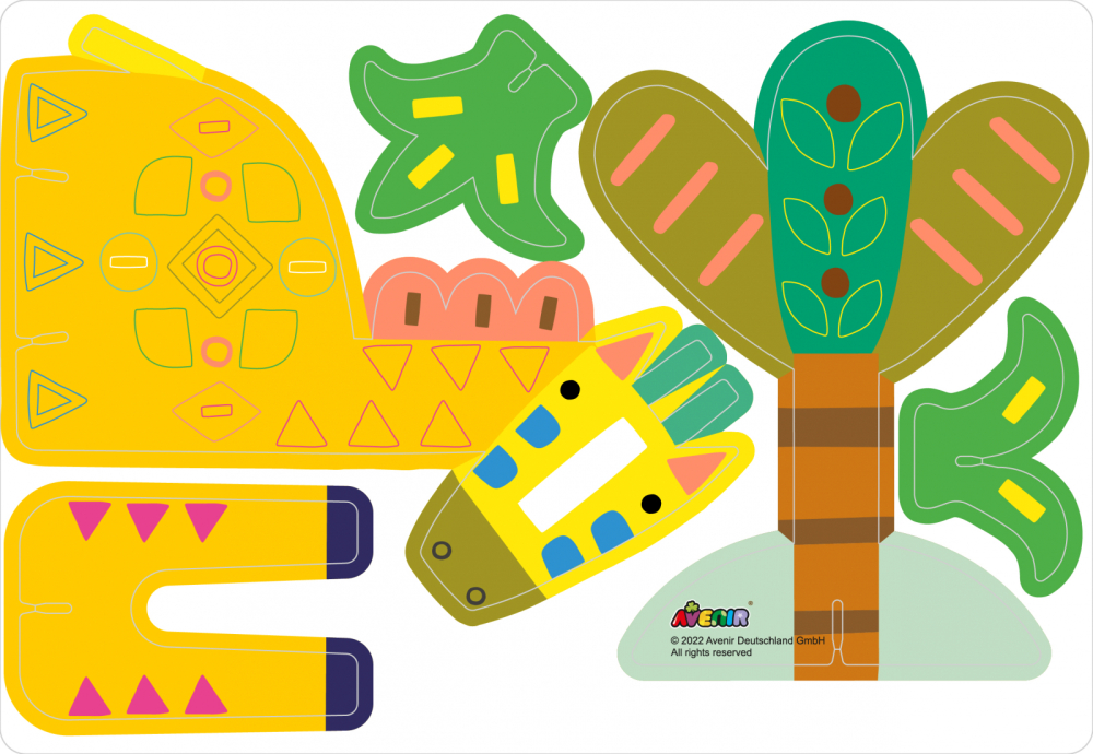 Joc creativ Stick N Play cu scene 3D si stickere repozitionabile - Animale Safari [6]