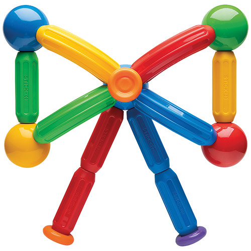 Joc cu magneti Stick-O, Set de baza cu 20 piese, Clicstoys, 2-3 ani + [5]