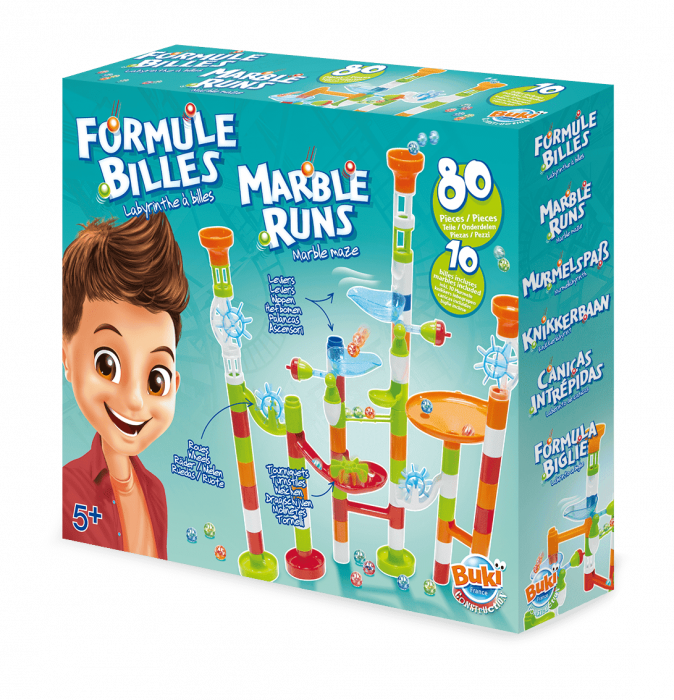 Joc de constructie - labirint cu bile - 80 piese, BUKI France, 4-5 ani + [2]