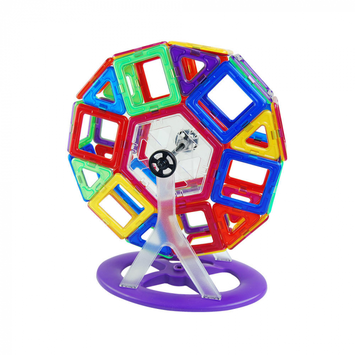Joc de constructie magnetic - 118 piese, MAGPLAYER, 2-3 ani + [3]