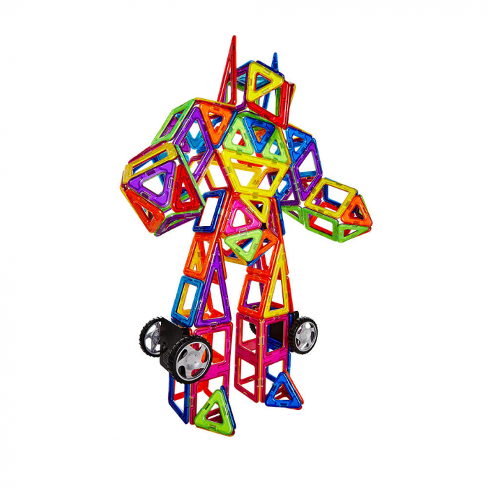 Joc de constructie magnetic - 208 piese, MAGPLAYER, 2-3 ani + [2]