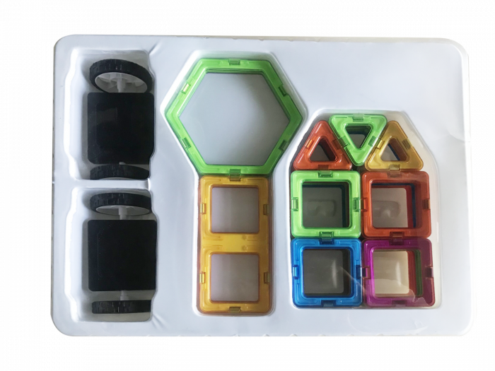 Joc de constructie magnetic - 40 piese, MAGPLAYER, 2-3 ani + [2]