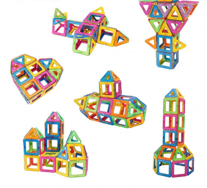 Joc de constructie magnetic - 45 piese, MAGPLAYER, 2-3 ani + [2]