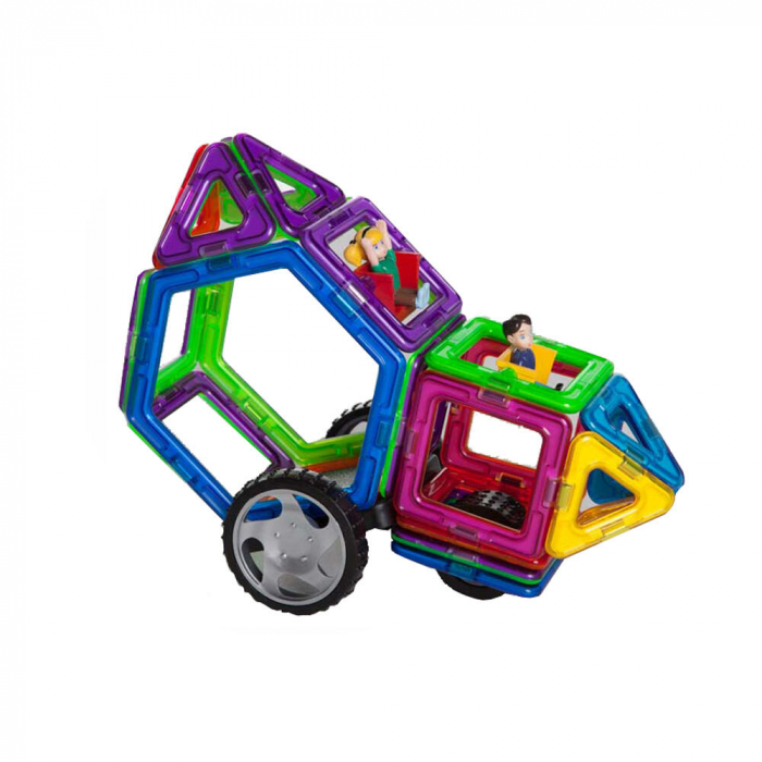 Joc de constructie magnetic - 48 piese, MAGPLAYER, 2-3 ani + [2]