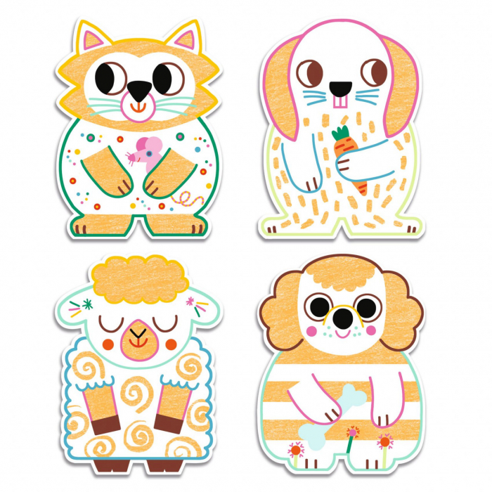 Joc de desenat Prieteni din ograda, Djeco, 18 luni+ [2]