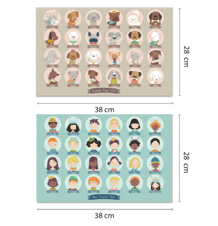 Joc de familie 2 in 1 Cine sunt eu, cu tablă reversibilă , 48 de piese, Apli Kids, +5 ani [4]