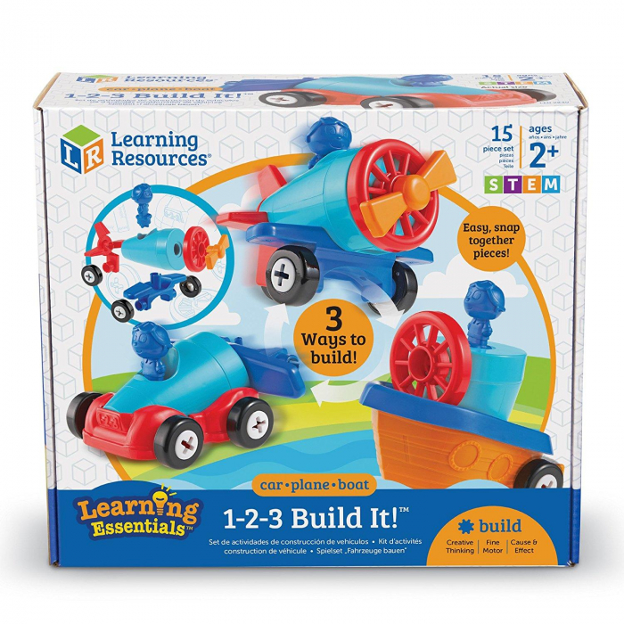 Joc de indemanare - 1, 2, 3 Hai sa construim, Learning Resources, 2-3 ani + [9]