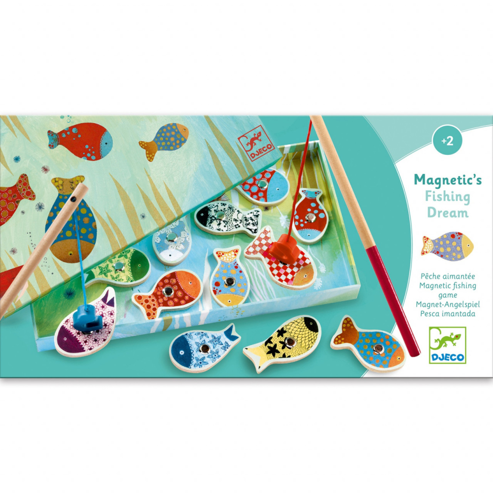 Joc de pescuit magnetic pesti Djeco, 1-2 ani + [4]