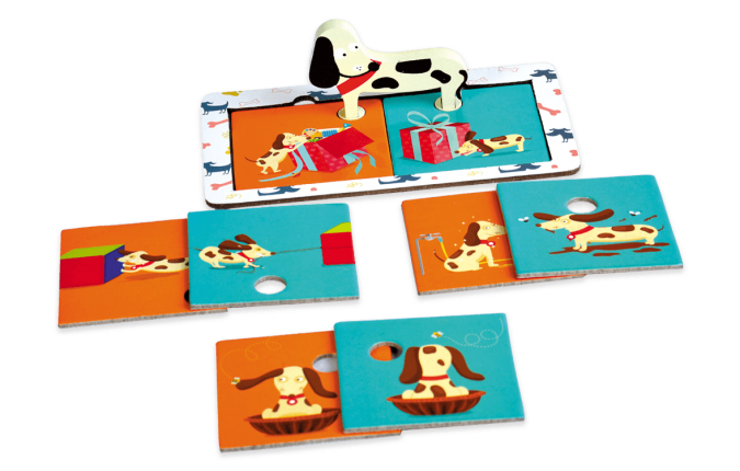 Joc de potrivire - Catelusul istet, Chalk and Chuckles, 2-3 ani + [2]