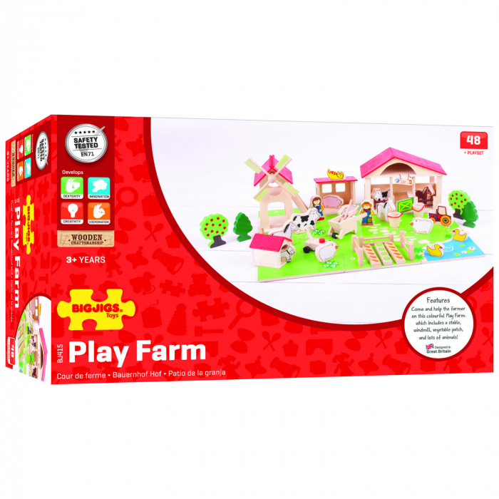 Joc de rol - Ferma vesela, BIGJIGS Toys, 2-3 ani + [10]