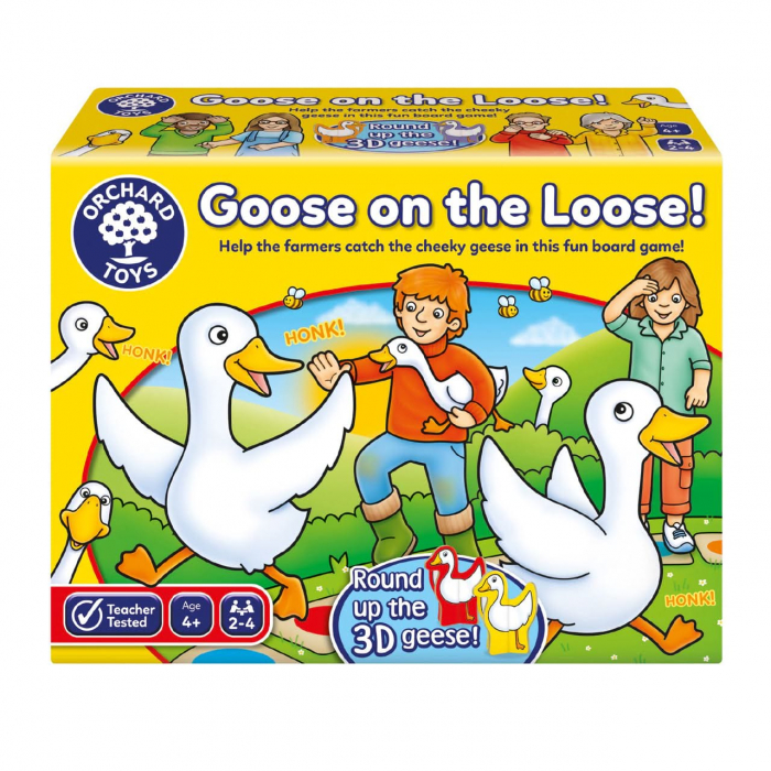 Joc de societate Gaste in Libertate GOOSE ON THE LOOSE, Orchard Toys, 4-5 ani + [2]