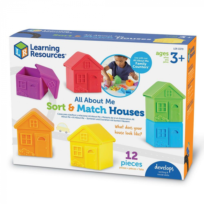 Joc de sortare - Casute colorate, Learning Resources, 2-3 ani + [6]