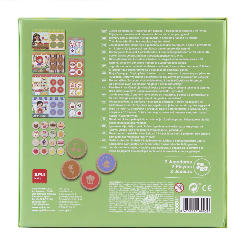 Joc din lemn Memo Loto - La cumparaturi, 3 ani+ [2]